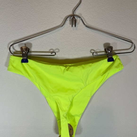Neon Yellow Thong Bikini Set - Picture 5 of 8